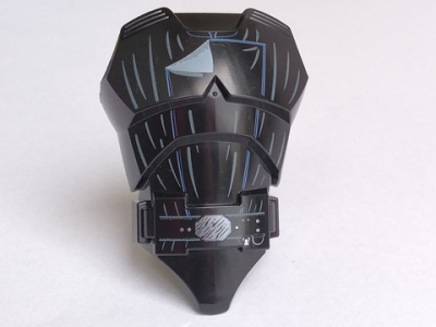 Large Figure Torso with SW Jedi Robe Pattern (Jedi Luke), 21561pb03 Black U