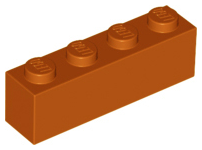 Кирпич LEGO Brick 1 x 4 3010 (6146) Dark Orange N