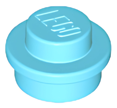 Деталь LEGO Plate, Round 1 x 1 4073 Medium Azure U
