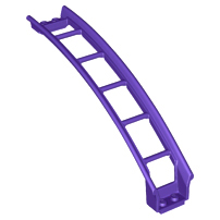 Train, Track Roller Coaster Ramp Large Upper Part, 6 Bricks Elevation, 26560 Dark Purple U