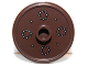 Minifigure, Shield Circular / Round Rimmed Face with Stud with Silver Dots Pattern, 91884pb002  
