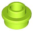 Plate, Round 1 x 1 with Open Stud, 85861 Lime U