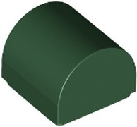 Slope, Curved 1 x 1 x 2/3 Double, 49307 Dark Green N