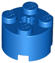 Brick, Round 2 x 2 with Axle Hole, 3941 Blue N
