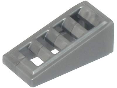 Slope 18 2 x 1 x 2/3 with Grille, 61409 Flat Silver N