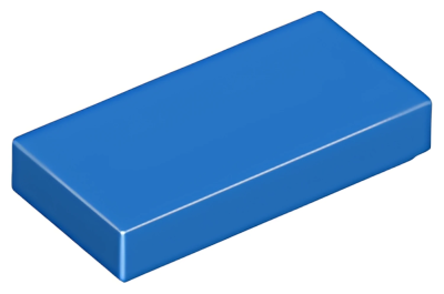 Деталь LEGO Tile 1 x 2 with Groove 3069b Blue U
