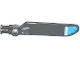Technic Rotor Blade Small with Axle and Pin Connector End with White Stripe on Dark Azure Background Pattern on Top (Sticker) - Set 70129, 99012pb03  