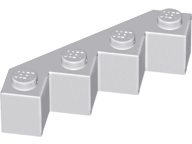 Кубик Lego Brick, Modified Facet 4 x 4 14413 Light Bluish Gray N
