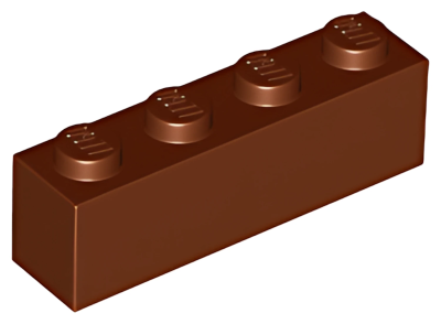 Кирпич LEGO Brick 1 x 4 3010 (6146) Reddish Brown U