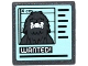 Road Sign 2 x 2 Square with Open O Clip with Hairy Minifigure Mugshot and 'WANTED!' on Computer Screen Pattern (Sticker) - Set 60069, 15210pb118  