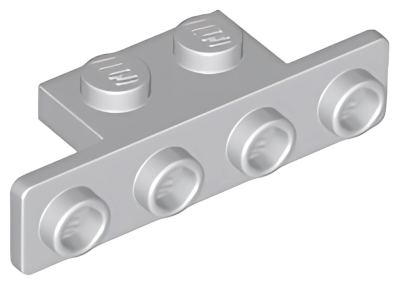 Деталь Lego Скоба Bracket 1 x 2 - 1 x 4 with Rounded Corners 2436b (10201) Light Bluish Grey U