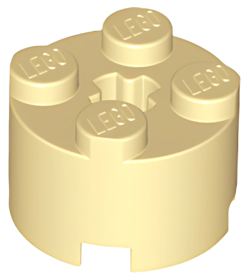Деталь LEGO Brick, Round 2 x 2 with Axle Hole 3941 (6116, 6143, 39223) Tan U
