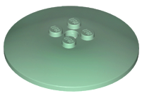 Dish 6 x 6 Inverted (Radar) - Solid Studs, 44375b Sand Green U