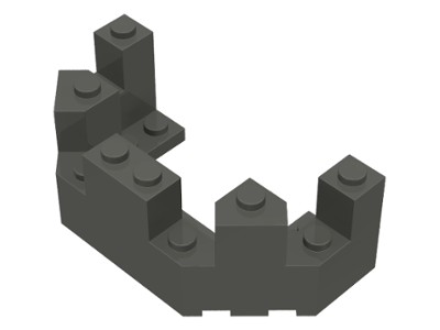 Castle Turret Top 4 x 8 x 2 1/3, 6066 Dark Gray U