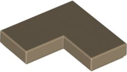 Tile 2 x 2 Corner, 14719 Dark Tan N