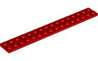 Plate 2 x 16, 4282 Red U