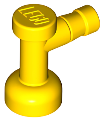 Деталь LEGO Кран Lego Tap 1 x 1 without Hole in Nozzle End 4599b Yellow N
