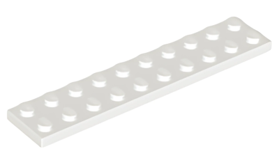 Деталь LEGO Plate 2 x 10 3832 White N