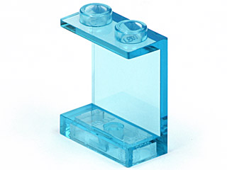 Panel 1 x 2 x 2 - Hollow Studs, 4864b Trans-Light Blue U