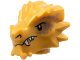 Minifigure, Head, Modified Dragon with Black Eyes and Nostrils, Copper Scales, White Sharp Teeth Pattern, 77194pb04  