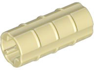 Technic, Axle Connector 2L (Ridged with x Hole x Orientation), 6538b Tan U