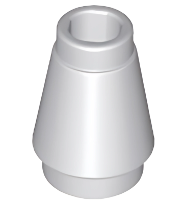 Деталь LEGO Cone 1 x 1 with Top Groove 4589b (28701, 59900, 64288) Light Bluish Gray U