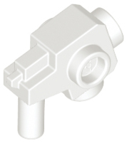 Minifigure, Weapon Gun, Blaster with Studs on Sides, Bottom, and Front, 44709 White N