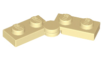Hinge Plate 1 x 4 Swivel (2429 / 2430), 2429c01 Tan U