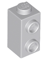 Деталь Lego Brick, Modified 1 x 1 x 1 2/3 with Studs on Side 32952 Light Bluish Gray N