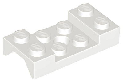 Деталь Lego Vehicle, Mudguard 2 x 4 with Arch Studded with Hole 60212 White U