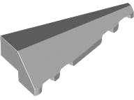 Wedge 5 x 2 Right, 3505 Light Bluish Gray N