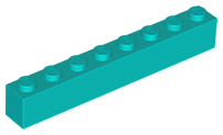 Brick 1 x 8, 3008 Dark Turquoise N
