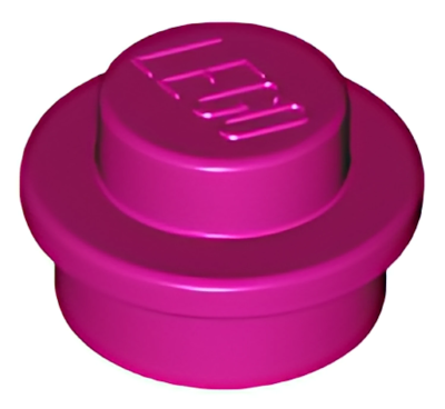 Деталь LEGO Plate, Round 1 x 1 4073 Magenta U