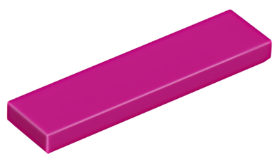 Деталь LEGO Tile 1 x 4 2431 (35371, 75703, 91143, 100687) Magenta U