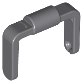 Minifigure, Utensil Bucket 1 x 1 x 1 Handle / Scooter Stand, 95344 Dark Bluish Gray U