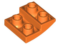 Slope, Curved 2 x 2 x 2/3 Inverted, 32803 Orange N