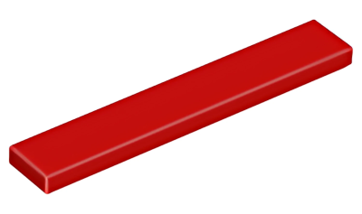 Деталь LEGO Tile 1 x 6 6636 (75702) Red U