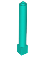 Support 1 x 1 x 6 Solid Pillar, 43888 Dark Turquoise U