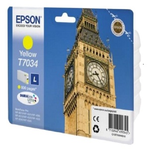 Картридж Epson T7034 Yellow Жёлтый C13T70344010