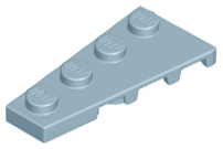 Wedge, Plate 4 x 2 Left, 41770 Sand Blue U