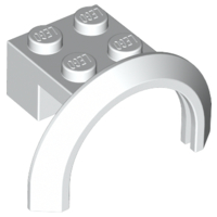 Vehicle, Mudguard 4 x 2 1/2 x 1 2/3 with Arch Round, 50745 White N