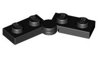 Hinge Plate 1 x 4 Swivel (2429 / 2430), 2429c01 Black U