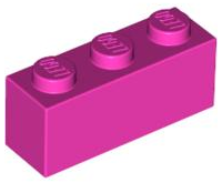 Brick 1 x 3, 3622 Dark Pink N
