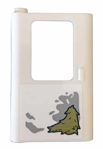 Door 1 x 4 x 5 Train Left, Thick Support at Bottom with Mud and Dirt Pattern (Sticker) - Set 75935, 43967pb001
