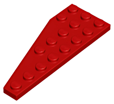 Деталь LEGO  Lego Wedge, Plate 8 x 3 Pentagonal Right 50304 Red U