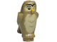 Owl, Angular Features with Bright Light Orange Beak, Black Eyes with Bright Light Yellow Outline, and Tan Chest Feathers Pattern, 92084pb07