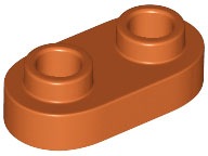 Plate, Round 1 x 2 with Open Studs, 35480 Dark Orange N
