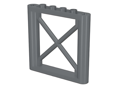 Деталь LEGO Support 1 x 6 x 5 Girder Rectangular 64448 Dark Bluish Gray U