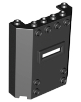 Panel 2 x 6 x 6 with Window Slot, 22387 Black U