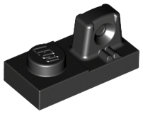 Hinge Plate 1 x 2 Locking with 1 Finger On Top 30383 (53922) Black U